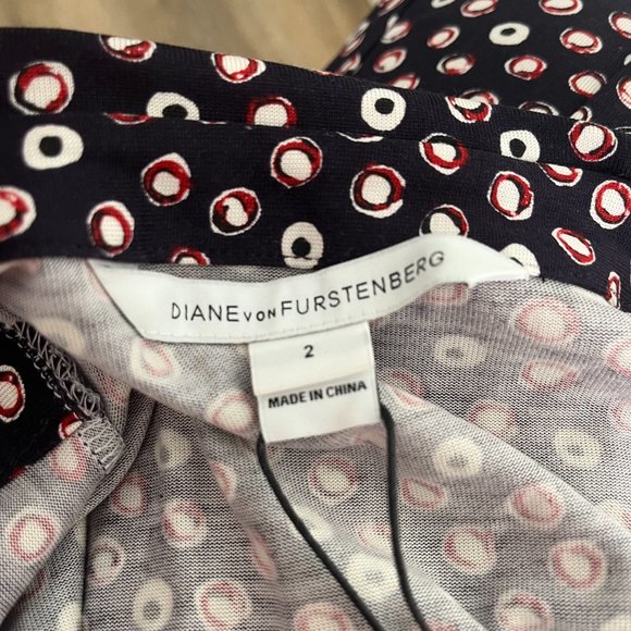 NWT $550 Diane von Furstenberg DVF New Jeanne Two Wrap Silk Midi Dress - Size 2 - Picture 6 of 7